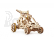 Ugears 3D drevené mechanické puzzle Mini Buggy