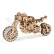 Ugears 3D drevené mechanické puzzle UGR-10 Motorka (scrambler) s vozíkom