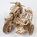 Ugears 3D drevené mechanické puzzle UGR-10 Motorka (scrambler) s vozíkom