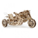 Ugears 3D drevené mechanické puzzle UGR-10 Motorka (scrambler) s vozíkom