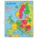 Bigjigs Toys Drevené puzzle Mapa Európy 25 dielikov