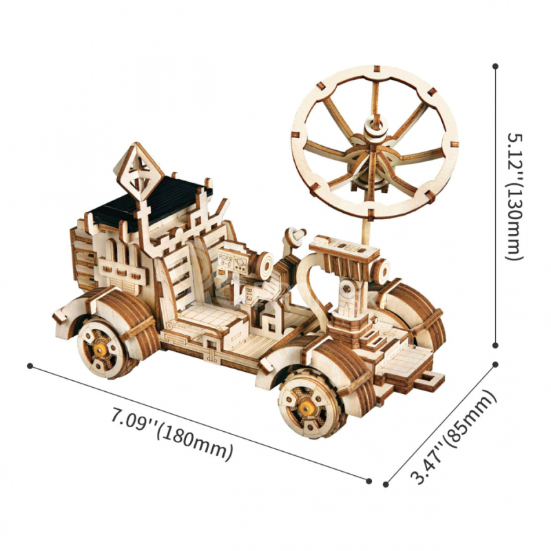 3D skladačka RoboTime na solárny pohon Lunárne vozidlo