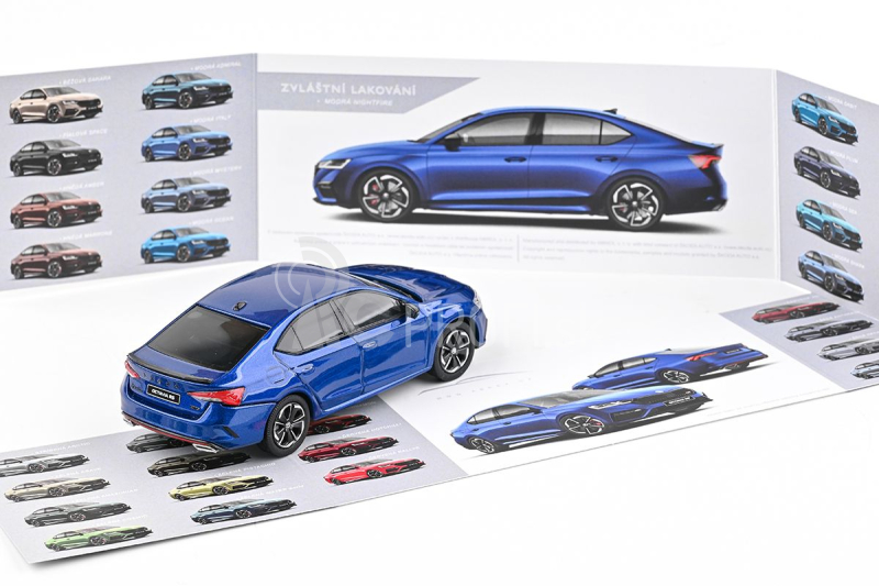 Abrex Škoda Octavia IV RS (2020) 1:43 - modrá Nightfire metalíza