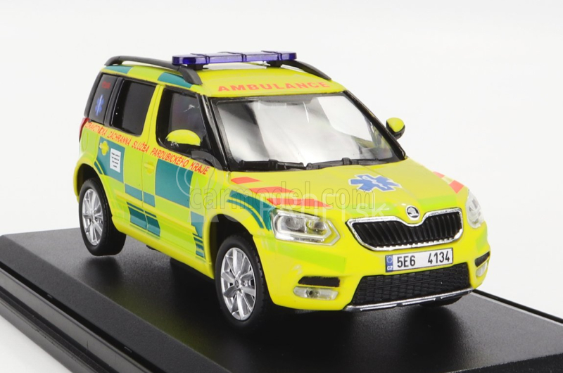 Abrex Škoda Yeti Suv Facelift (restyling) Ambulancia 2013 1:43 Žltozelená