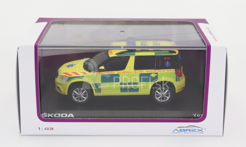 Abrex Škoda Yeti Suv Facelift (restyling) Ambulancia 2013 1:43 Žltozelená