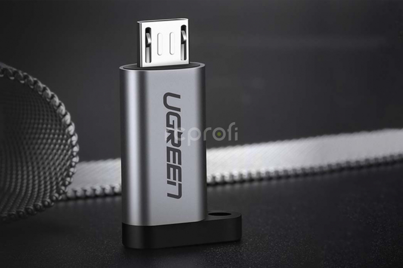 Adaptér USB-C na Micro USB UGREEN US282 (sivý)