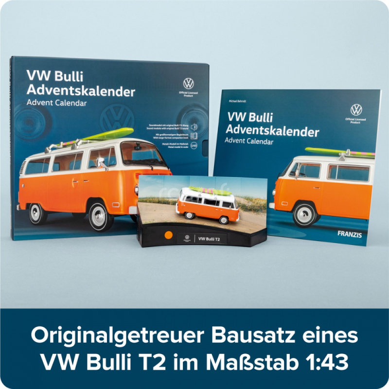 Adventný kalendár VW Bulli T2 1:43, oranžový