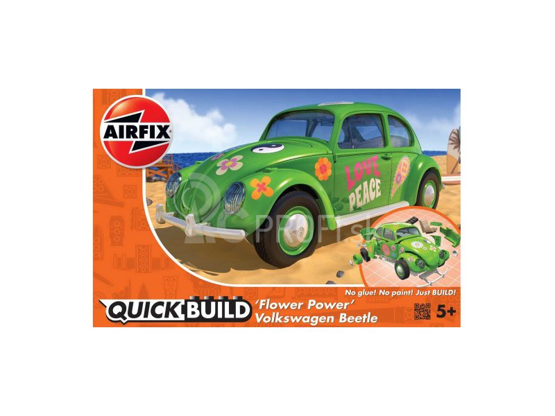 Airfix Quick Build Volkswagen Beetle Flower-Power