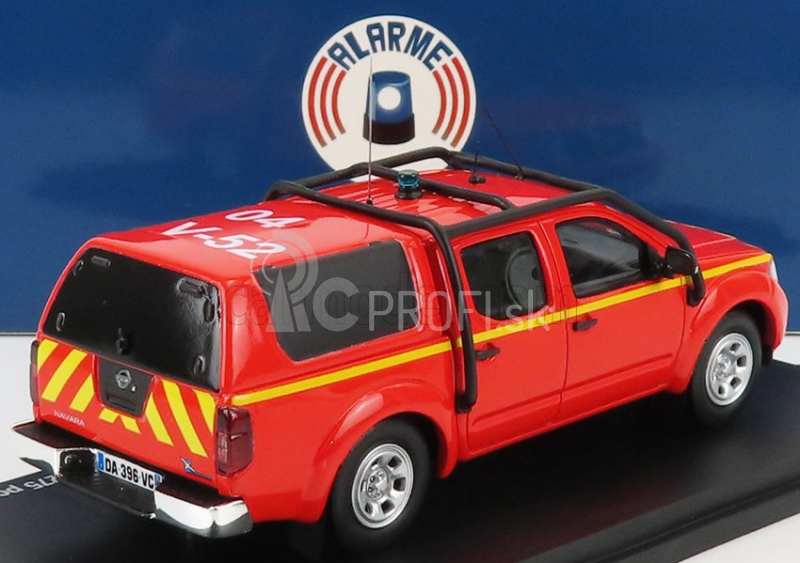 Alarme Nissan Navara Double Cabine Pick-up Closed Vltt Sdis 04 Sapeurs Pompiers 2011 1:43 Červená žltá