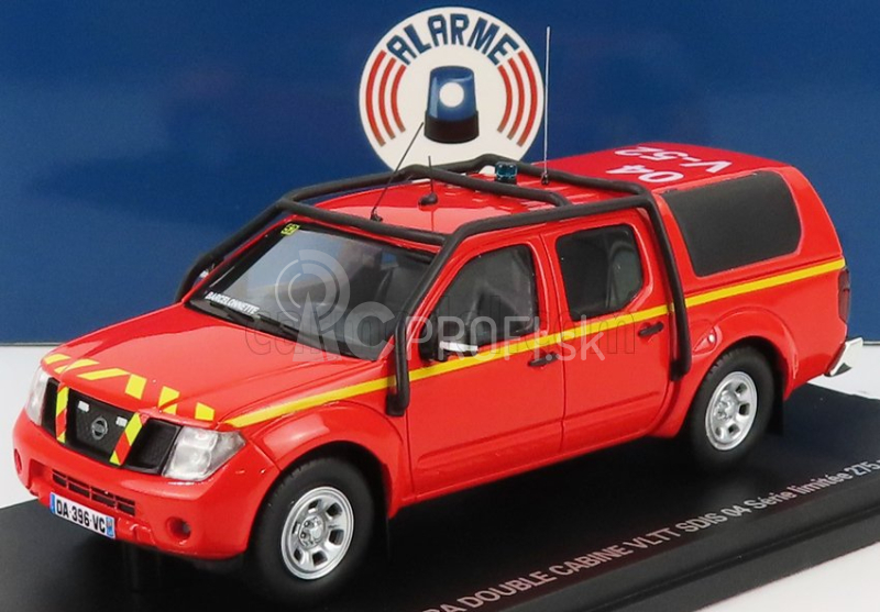 Alarme Nissan Navara Double Cabine Pick-up Closed Vltt Sdis 04 Sapeurs Pompiers 2011 1:43 Červená žltá