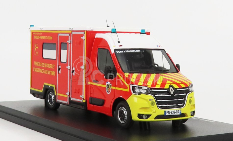 Alerte Renault Master Van Vsav Sdis 25 Vehicule De Secours Et D'assistance Aux Victimes Sapeurs Pompier 2019 1:43 červená biela žltá