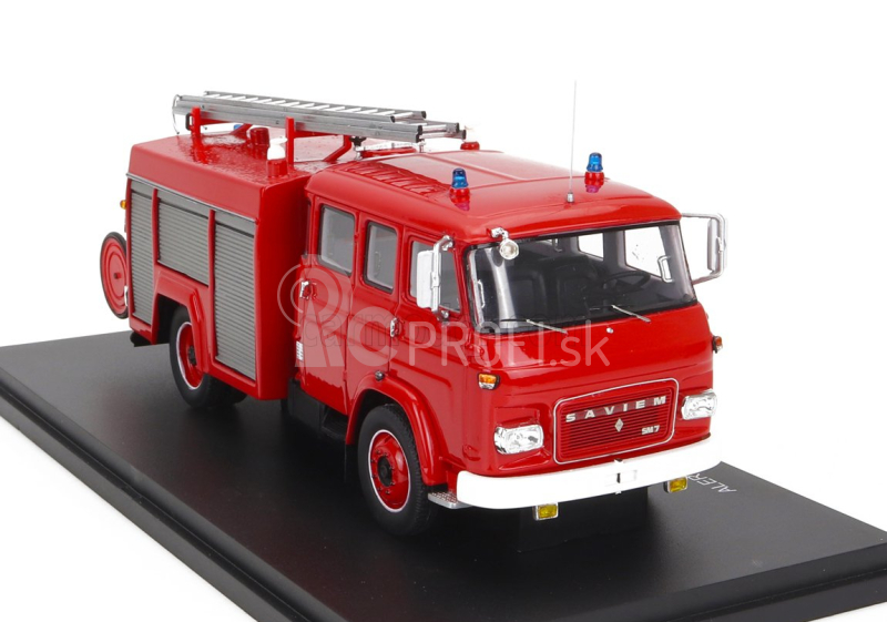 Alerte Saviem Sm7 Double Cabine Tanker Truck Sapeurs Pompiers Rocher Fpt 28 Eure-et-loir 1976 1:43 červená