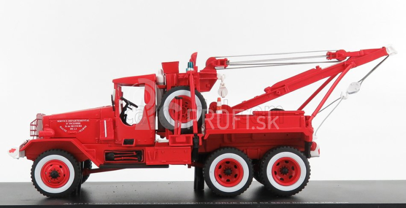 Alerte Ward la france M1a1 Truck 3-assi Sapeurs Pompiers Wrecker 1944 - Autogru - Carro Attrezzi - Crane - Grue 1:43 Red White