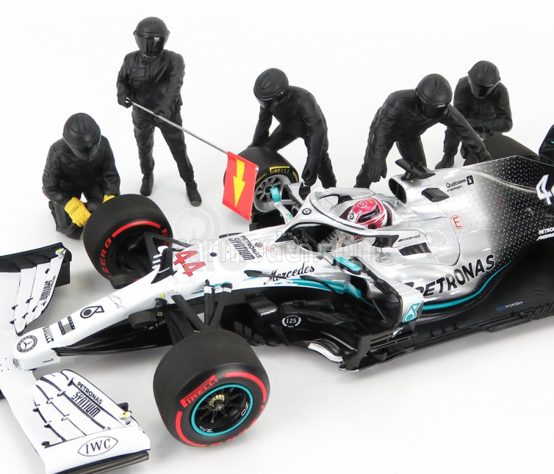 Americké diorámy Figúrky F1 Set 1 2020 - Dioráma Pit-stop Set 7 X Meccanici - Mechanics - With Decals 1:18 Black Green