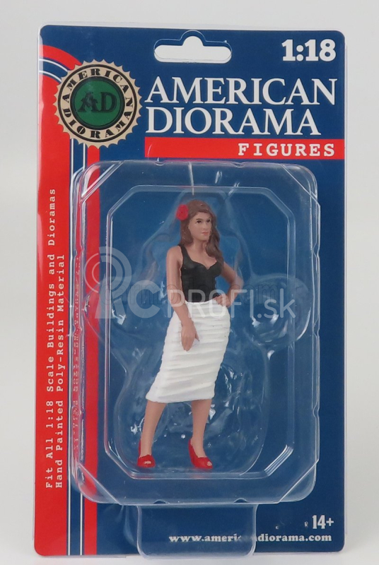 Americké diorámy Figúrky Pin-up - Suzy 1:18 Čierna biela