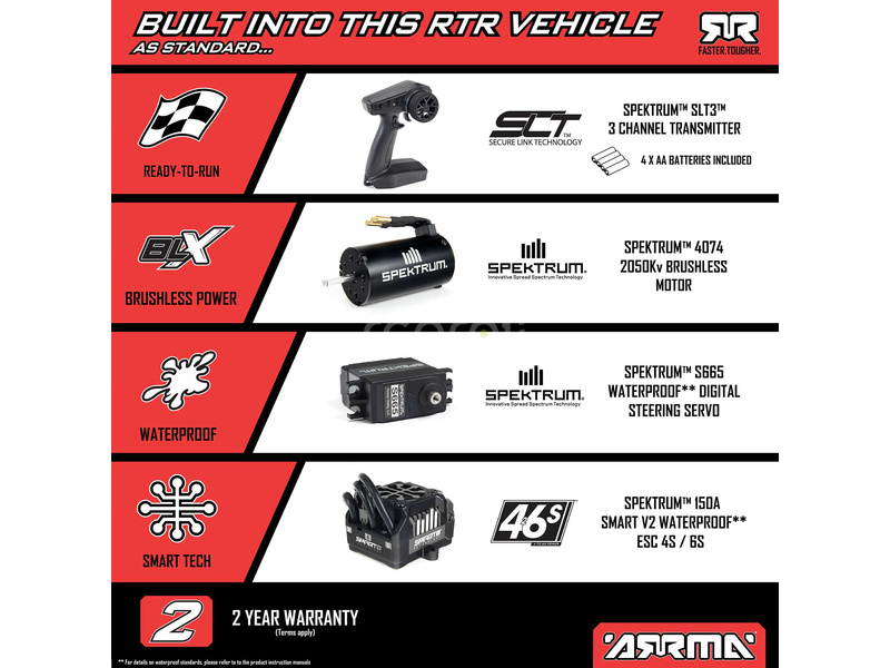 Arrma Notorious 6S V6 BLX 1:8 4WD RTR modrá