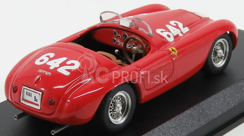 Art-model Ferrari 166mm Barchetta Ch.0010 N 642 Mille Miglia 1949 Taruffi - Nicolini 1:43 Červená