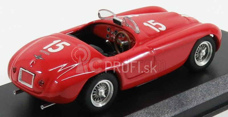 Art-model Ferrari 166mm Barchetta Ch.0016 N 15 Winner Luxemburg Gp 1949 L.villoresi 1:43 Červená