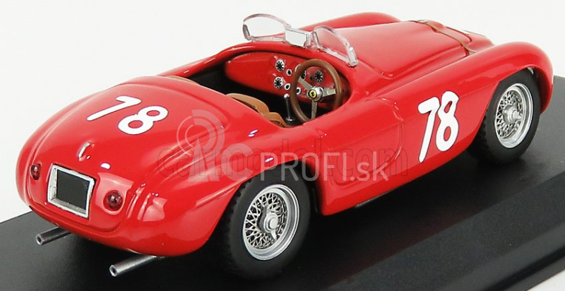 Art-model Ferrari 166mm Barchetta Ch.0034 N 78 2nd Coppa D'oro Di Sicilia 1951 P.marzotto 1:43 Červená