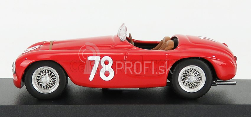 Art-model Ferrari 166mm Barchetta Ch.0034 N 78 2nd Coppa D'oro Di Sicilia 1951 P.marzotto 1:43 Červená