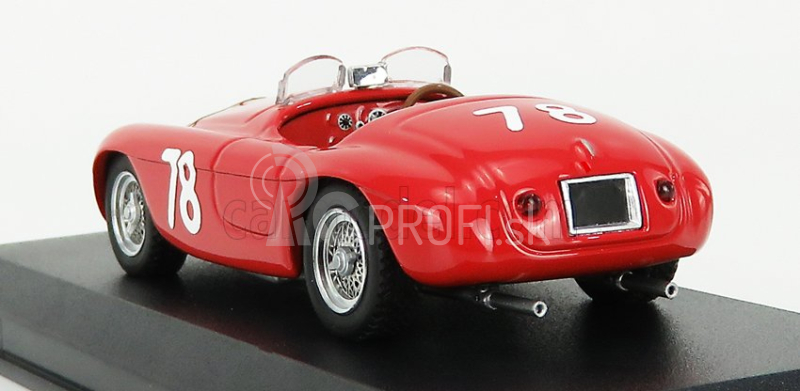 Art-model Ferrari 166mm Barchetta Ch.0034 N 78 2nd Coppa D'oro Di Sicilia 1951 P.marzotto 1:43 Červená