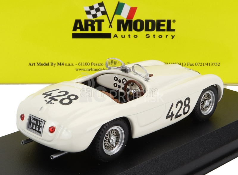 Art-model Ferrari 166mm Spider N 428 Targa Florio 1950 L.musso - A.gaboardi 1:43 White