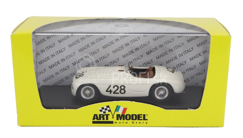 Art-model Ferrari 166mm Spider N 428 Targa Florio 1950 L.musso - A.gaboardi 1:43 White