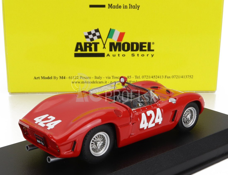 Art-model Ferrari 196 Sp S/n 0804 N 424 Winner Rally Trento-bondone 1962 L.scarfiotti 1:43 Červená