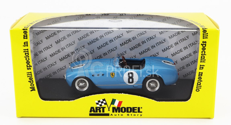 Art-model Ferrari 225 Spider N 8 Sebring 1953 P.hill - B.spear 1:43 Light Blue