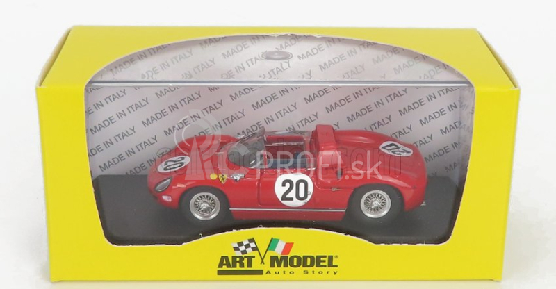 Art-model Ferrari 275p Spider 3.3l V12 Team Ferrari Spa Sefac N 20 Winner 24h Le Mans 1964 N.vaccarella - J.guichet 1:43 Červená