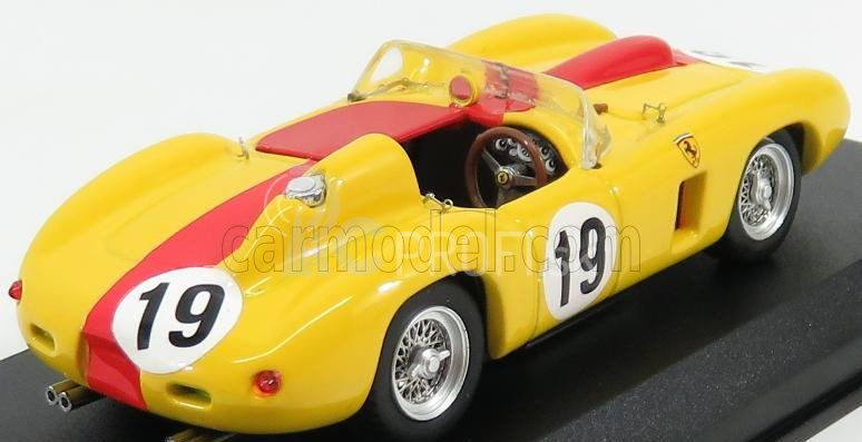 Art-model Ferrari 290mm Spider Ch.0606 N 19 4th Portugal Monsanto Gp 1957 A.de Changy 1:43 Yellow