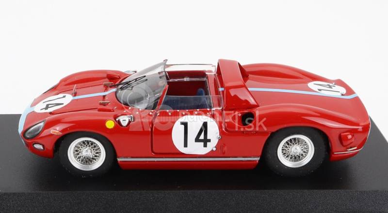 Art-model Ferrari 330p 4.0l V12 Spider Team Maranello Concessionaires N 14 2nd 24h Le Mans 1964 J.bonnier - G.hill 1:43 Red