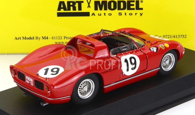 Art-model Ferrari 330p 4.0l V12 Team Sefac Ferrari Spa N 19 3. 24h Le Mans 1964 J.surtees - L.bandini 1:43 Červená