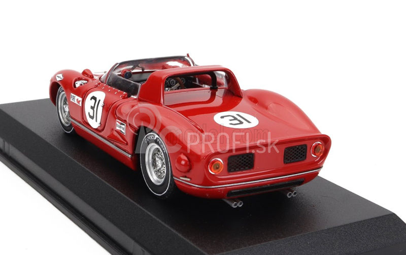 Art-model Ferrari 330p Spider S/n0822 N 31 24h Daytona 1966 John Fulp - Bill Rutan - Waylon Jennings 1:43 Červená