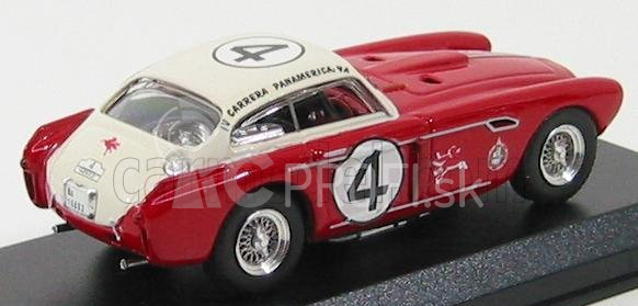 Art-model Ferrari 340 Mexico Ch.0222 Vignale Coupe N 4 Carrera Panamericana 1953 P.hill - R.ginther 1:43 Červená biela