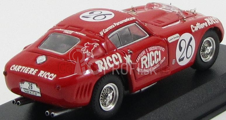 Art-model Ferrari 375mm N 26 Rally Carrera Panamericana 1953 Serena - Mancini 1:43 Červená