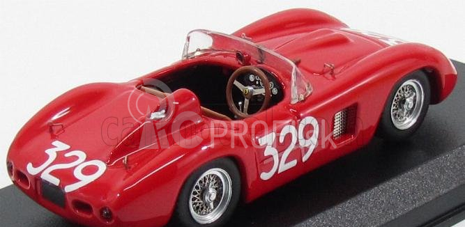 Art-model Ferrari 500tr Spider Ch.0608 N 329 Giro Di Sicilia 1957 G.munaron 1:43 Červená