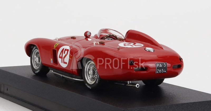 Art-model Ferrari 750 Monza Spider Sn0530m N 42 2nd Tunisi Belvedere Gp 1955 L.bordonaro 1:43 Červená