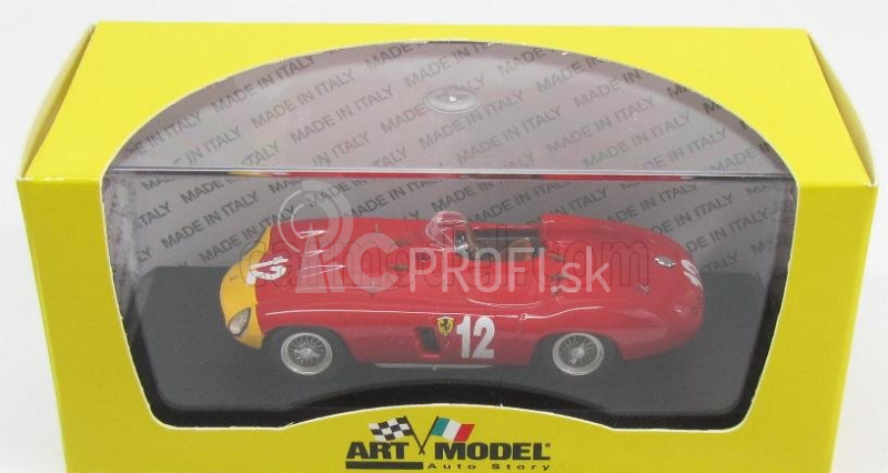 Art-model Ferrari 857s Spider Ch.0584 N 12 3rd Cuba Gp 1957 A.de Portago 1:43 Červeno-žltá