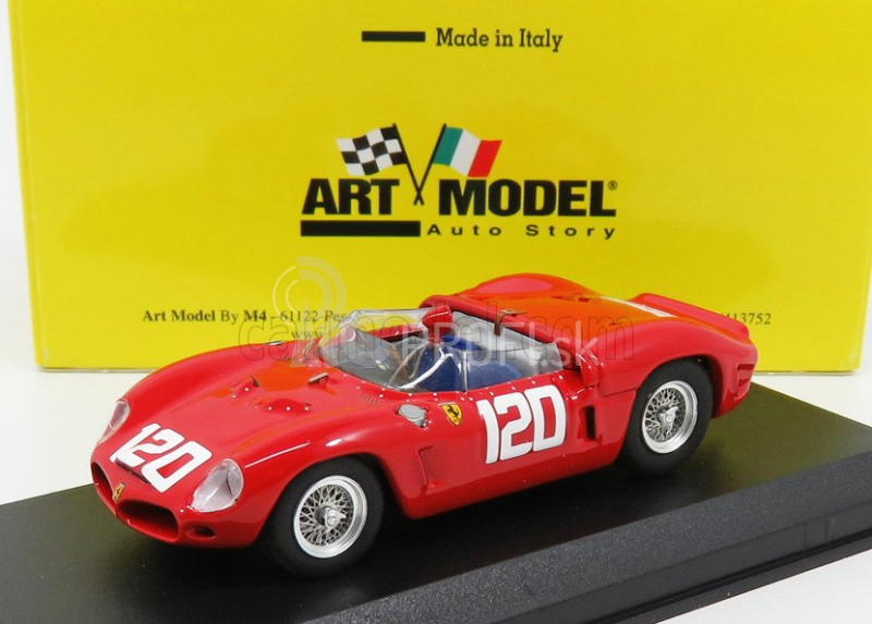 Art-model Ferrari Dino 196sp Spider Ch.0804 N 120 2nd Targa Florio 1962 Bandini - Baghetti 1:43 Červená