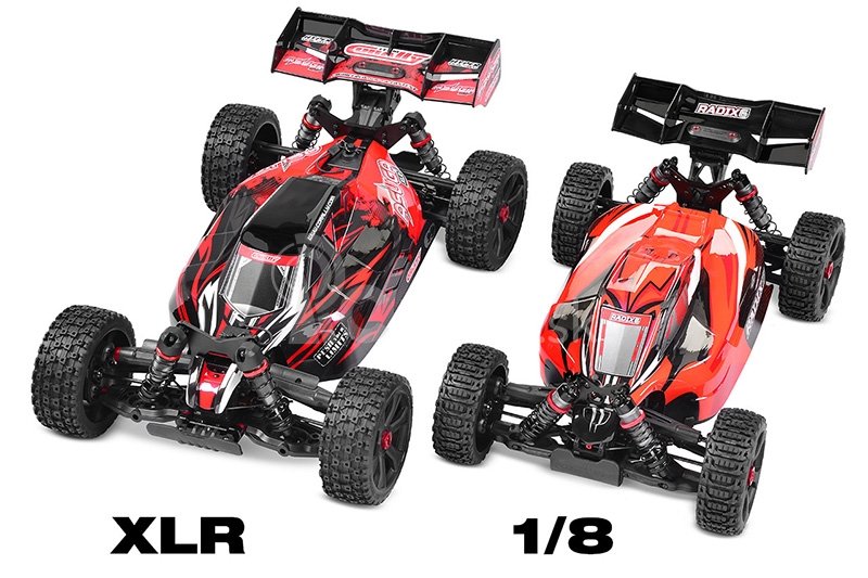 ASUGA XLR 6S – BUGGY 4WD – PRO ROLLER šasi – bez elektroniky – červená