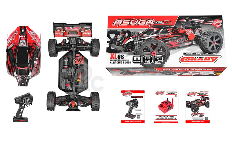 ASUGA XLR 6S – BUGGY 4WD – RTR – červená