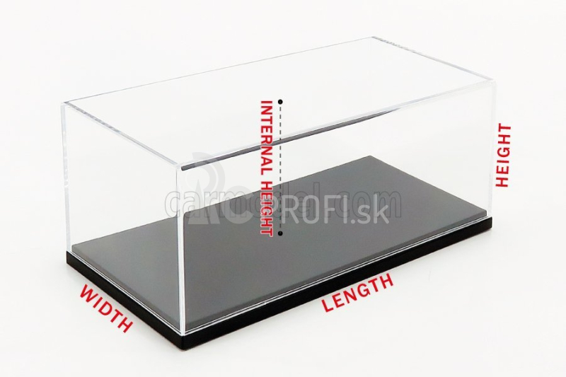 Atlantic Vetrina display box Diorama Base Griglia Di Partenza - Starting Grid Base - Lungh.lenght Cm 32.5 X Largh.width Cm 16.5 X Alt.height Cm 12.5 (altezza Interna Cm 11.3) 1:18 Plastic Display