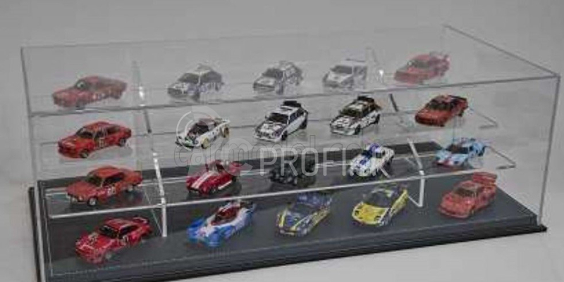 Atlantic Vetrina display box Espositore - Pre 20 Cars 1/43 Lungh.lenght Cm 63.0 X Largh.width Cm 21.0 X Alt.height Cm 17.5 (altezza Utile Tra I Ripiani Cm Inner Height Among Shelves) 1:43 Plastic Display