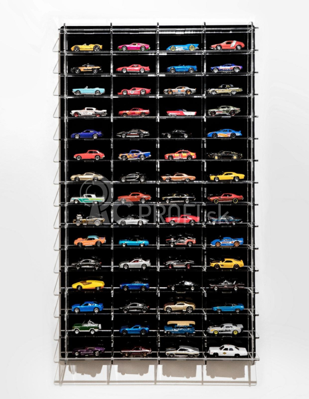 Atlantic Vetrina display box Espositore - Pre 60 Cars 1/64 Lungh.lenght Cm 46.0 X Largh.width Cm 8.0 X Alt.height Cm 78.0 (altezza Utile Tra I Ripiani Cm 4.5 Inner Height Among Shelves) 1:64 Plastic Display