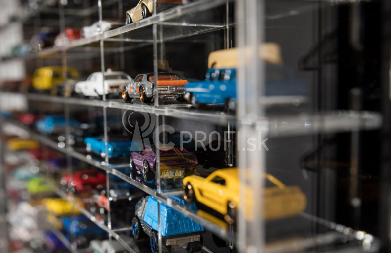 Atlantic Vetrina display box Espositore - Pre 96 Cars 1/64 Lungh.lenght Cm 88.0 X Largh.width Cm 8.0 X Alt.height Cm 63.0 (altezza Utile Tra I Ripiani Cm 4.5 Inner Height Among Shelves) 1:64 Plastic Display