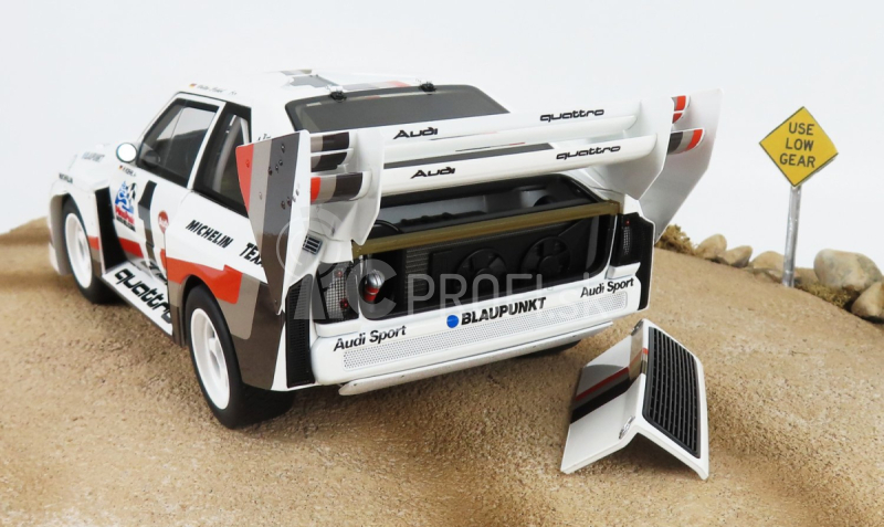 Autoart Audi Quattro Sport S1 N 1 Winner Rally Pikes Peak Hill Climb 1987 W.rohrl - s obrázkom 1:18 žltá biela červená