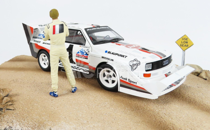 Autoart Audi Quattro Sport S1 N 1 Winner Rally Pikes Peak Hill Climb 1987 W.rohrl - s obrázkom 1:18 žltá biela červená