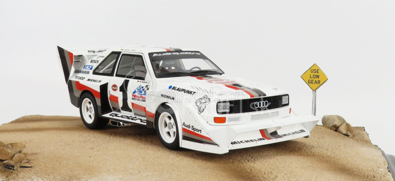 Autoart Audi Quattro Sport S1 N 1 Winner Rally Pikes Peak Hill Climb 1987 W.rohrl - s obrázkom 1:18 žltá biela červená