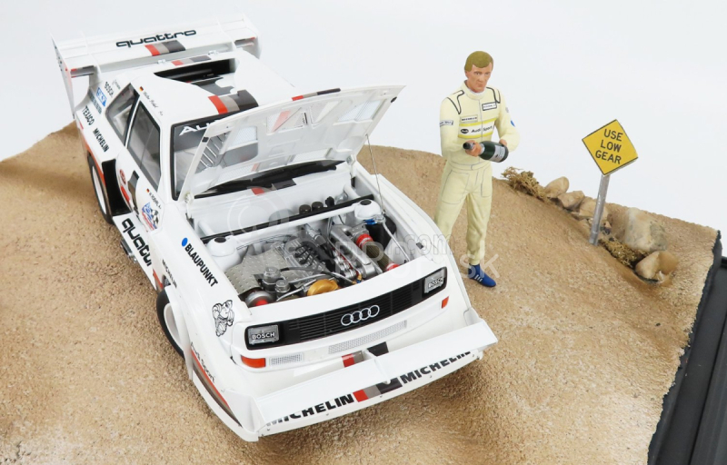 Autoart Audi Quattro Sport S1 N 1 Winner Rally Pikes Peak Hill Climb 1987 W.rohrl - s obrázkom 1:18 žltá biela červená